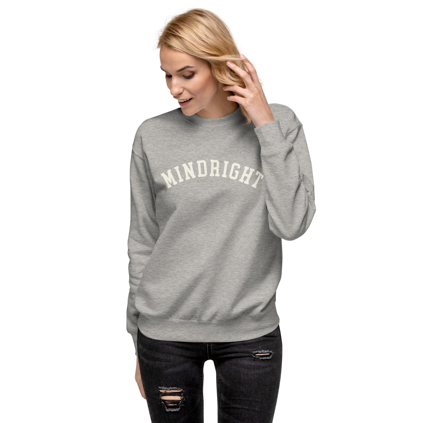 Mindright Collegiate Sweatshirt - Carbon Grey Unisex