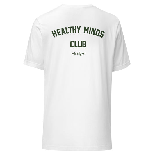 Healthy Minds Club Member Tee - White Unisex