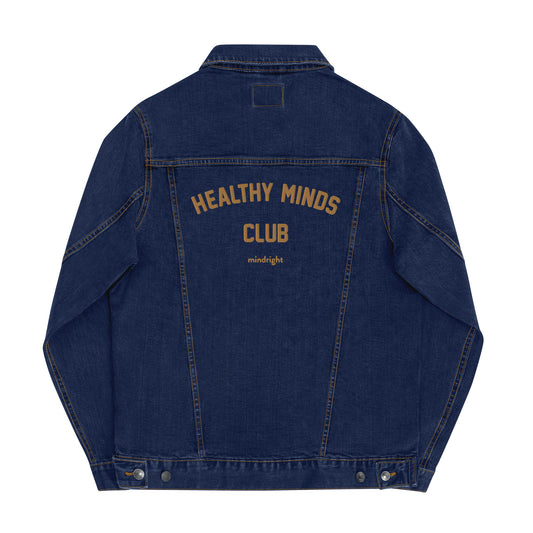 Healthy Minds Club Denim Jacket - Classic Blue Unisex