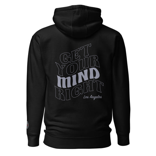 Get Your Mind Right - Premium Wave Hoodie - Black Unisex