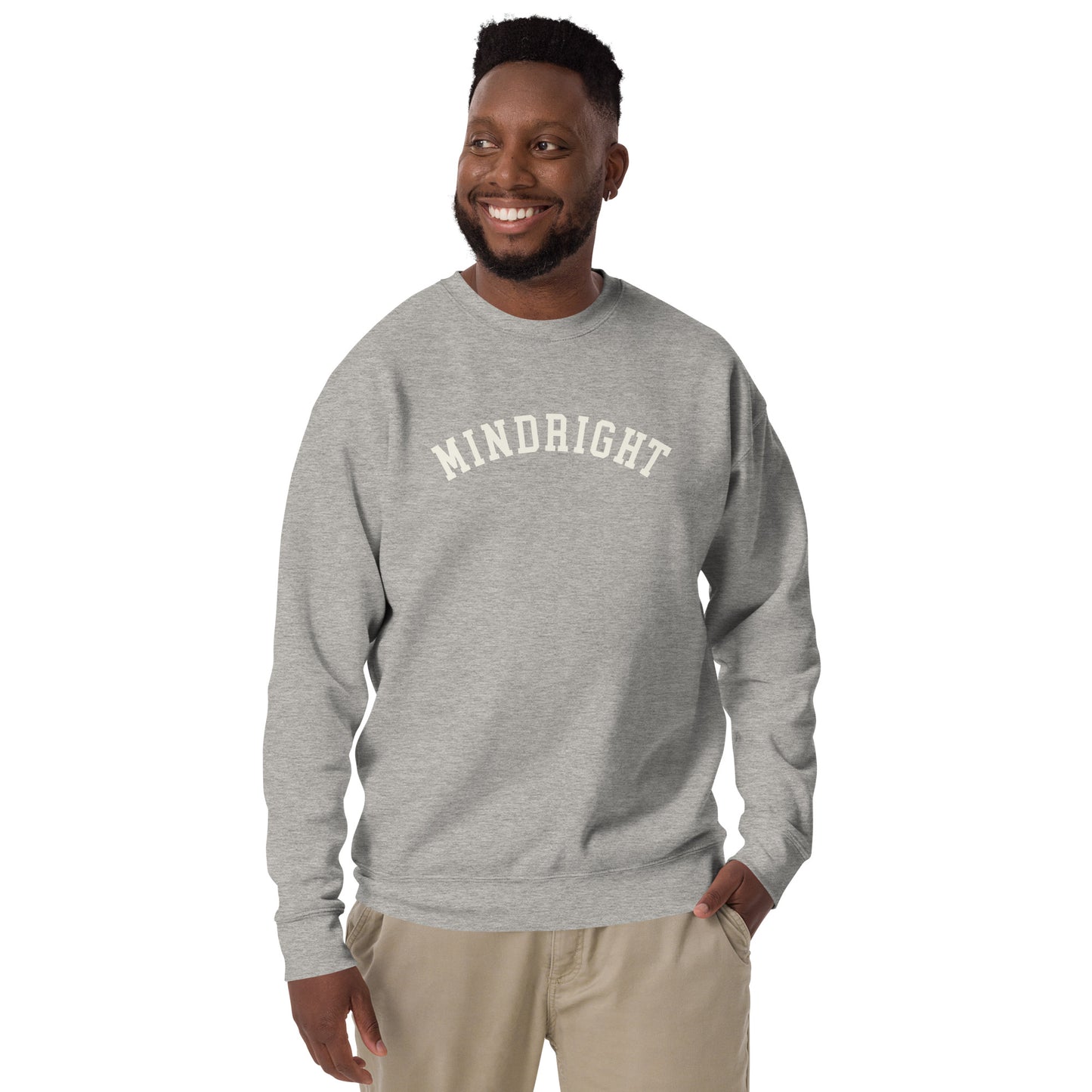 Mindright Collegiate Sweatshirt - Carbon Grey Unisex