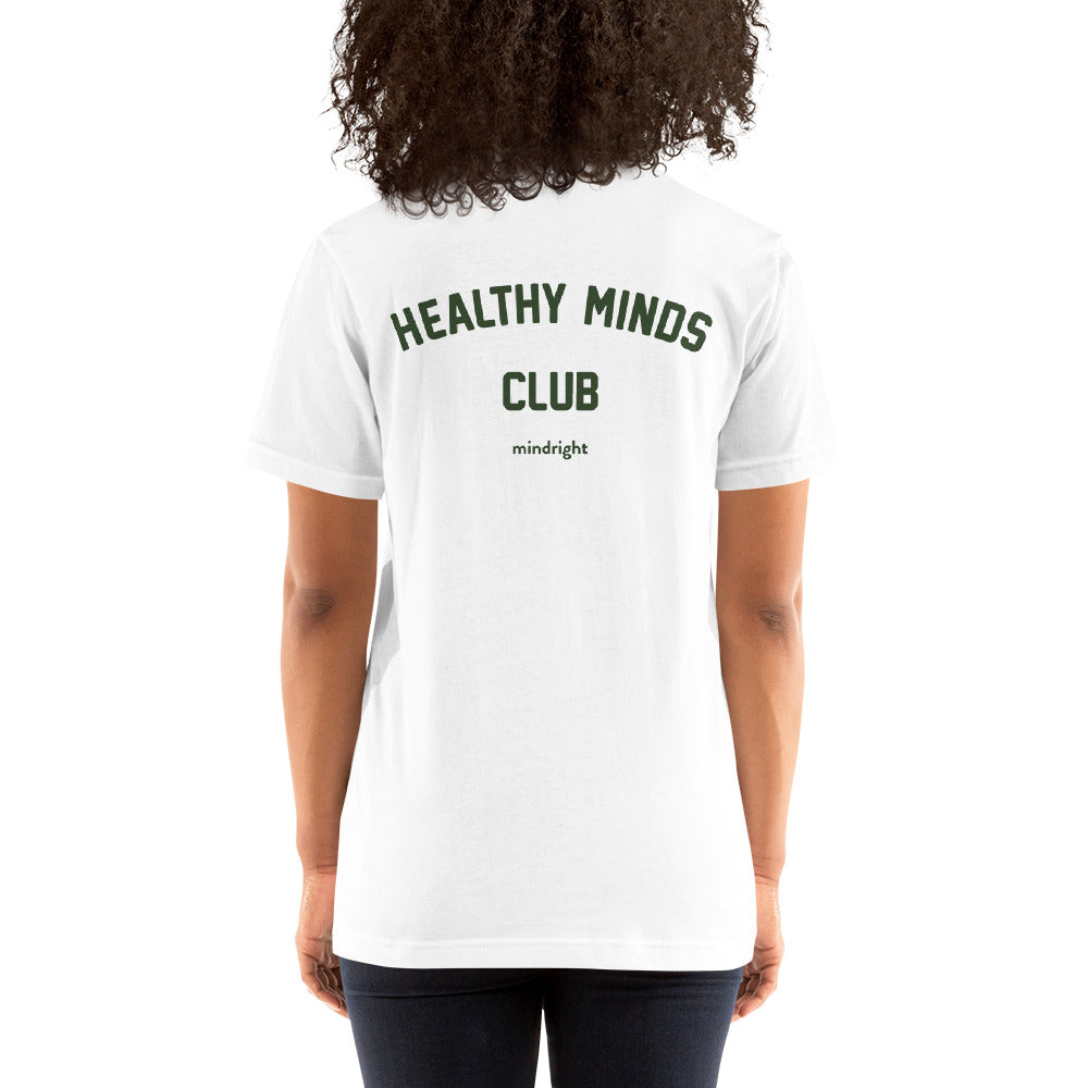 Healthy Minds Club Member Tee - White Unisex